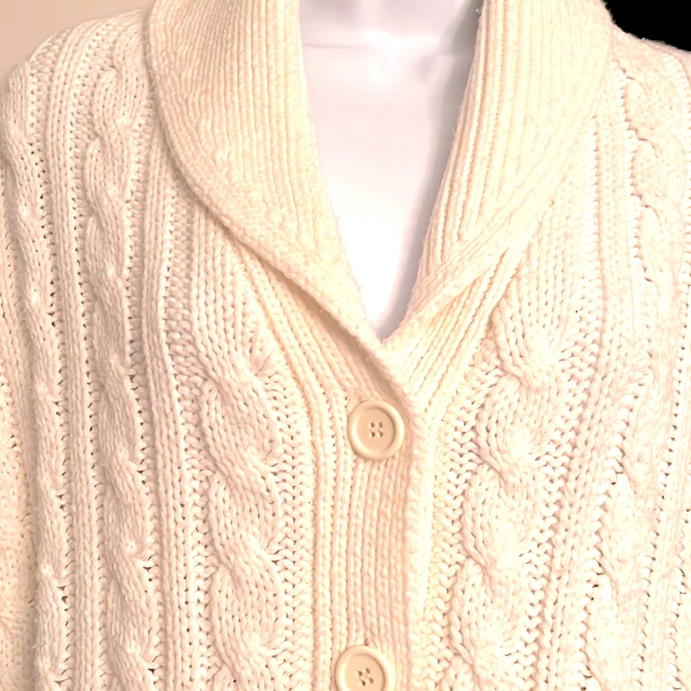 Vintage button front grandpa cardigan L/12-14